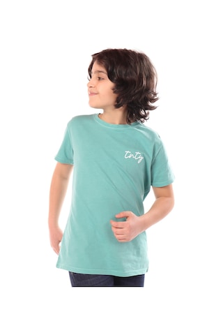 Toontoy Kids Toontoy Erkek Çocuk Tnty Baskılı Yaka Karyoka Tişört Yeşil