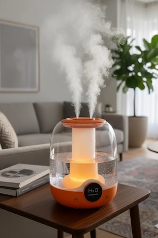 Glr K07 Turuncu Çift Spreyli Ultrasonik Sessiz Hava Nemlendirici Ve Gece Lambası 3l Kapasite
