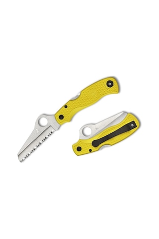 Spyderco Saver Salt 79mm Yellow Ltw Spyderedge Kamp Çakı Sarı