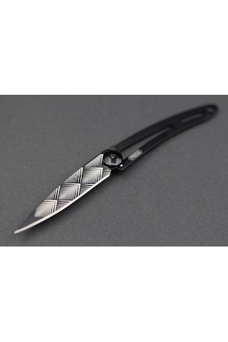 Deejo Kamp 15g, Pocket Knife, Black Naked, Art Deco, Cable Dee103 Gri