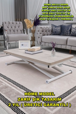 Home Üst Tabla Mdf Libon Oval Köşe Alt Beyaz