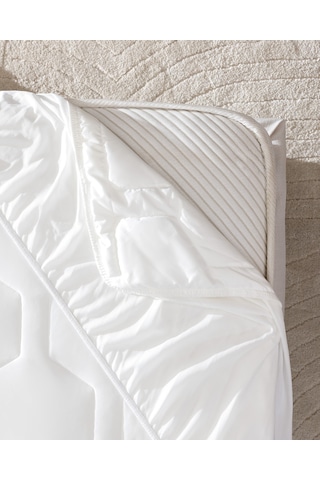 Madame Coco Antony Cool King Size Plus Fitted Yatak Alezi - Beyaz Beyaz
