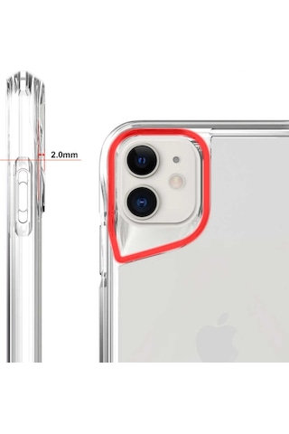 Apple Uyumlu iPhone 11 Kilif Maximus Sararmaz Seffaf Kapak 533790587