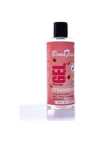 Ayrex Cabs Bona Tessa Çilek Aromalı Masaj Jeli 250 Ml / Su Bazlı, Kayganlaştırıcı, Nemlendirici Masaj Yağı