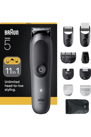 Braun Hepsi Bir Arada Series 5, 11 İ 1 Arada Tıraş Kiti, Keskin Bıçak, Vücut Tıraşı Aıo5560