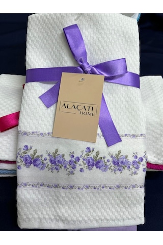 Nivemeshome 2 Li Lila-beyaz Asorti Model Mutfak Havlusu