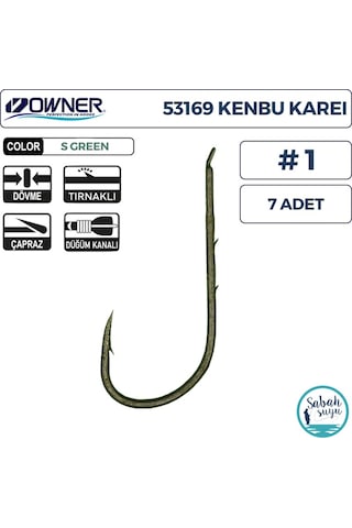 Owner 53169 Kenbu Karei Tırnaklı İğne 1 7 Adet Yeşil