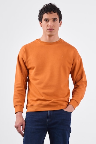 Dufy Kiremit Bisiklet Yaka Regular Fit Erkek Sweatshirt Kiremit