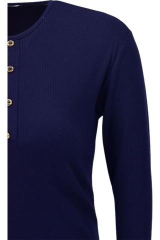 Kadın Kaşkorse Bluz Bgl-st04135 Lacıvert