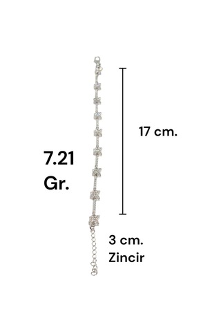 925 Ayar Gümüş Taşlı Kelebek Figürlü Zarif Bileklik Işıltılı Ve Şık Tasarım Gümüş