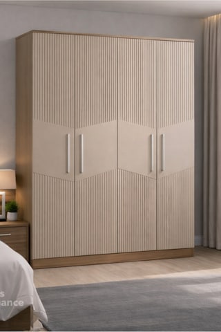 Karbon No.2 Dört Kapaklı 6raflı Gardırop Çam-vizon Atlantik Çam