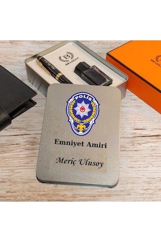 Polislere Özel Siyah Gold Dolma Kalem Siyah