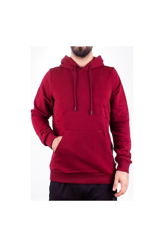 Twister 2732 Bordo Kapüşonlu Erkek Sweatshirt Bordo