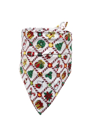 Kedi Köpek Yılbaşı Temalı Bandana S 28x28x40 CM Çok Renkli