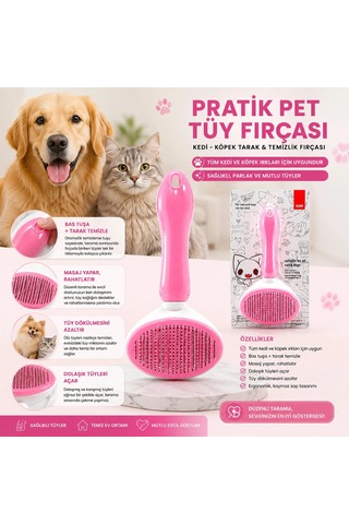 Pratik Kedi Köpek Tarak - Temizlik Fırçası Pet Shop 5580