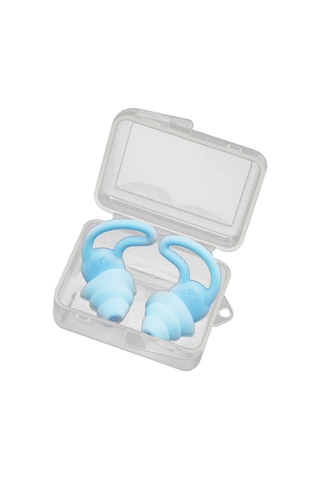 Hombey Su Sporu Ve Uyku İçin Su Geçirmez, Gürültü Azaltıcı Silikon Kulaklık - Köpek Balığı Kanat Desenli, Tekrar Kullanılabilir, Taşınması Kolay Mavi