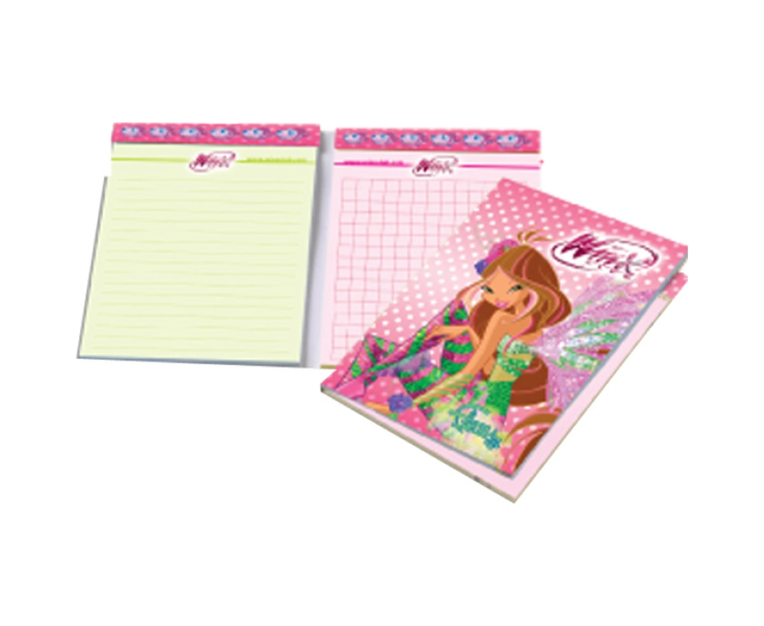 Bloknot Not Defteri Ikili A7 Küçük Boy 80 Yaprak Winx Club 3119 36 Lı Pake Karışık