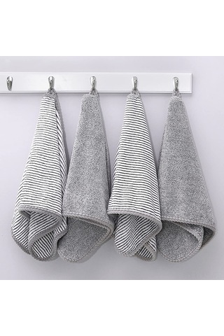 Xiyyadms Bambu Kömür Lifli Hızlı Kuruyan Havlu Seti - Gri Gülümse 1 Banyo Havlusu + 2 Yüz Havlusu Kutulu Çok Renkli
