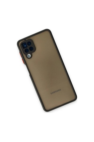 Samsung Galaxy A12 Uyumlu Kılıf Montreal Silikon Kapak - Siyah Çok Renkli