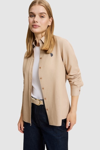 U.S. Polo Assn. Kadın Camel Uzun Kollu Basic Gömlek 50324791-vr015