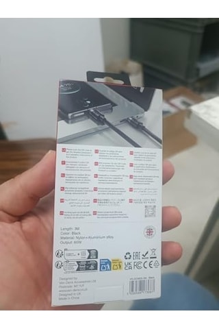 Vendens Vd-dcm05 Usb-c'den Usb-c'ye Örgülü 60w Hızlı Şarj Destekli Type C Kablo 1m, 2m, 3m