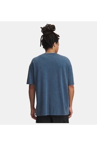 Under Armour M Hw Os Logo Wash Ss Erkek T-shirt 1389147-498 Mavi