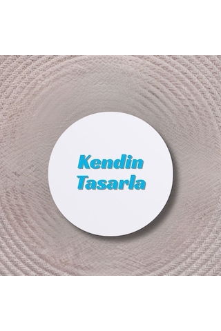 Kişiye Özel Tasarım Bardak Altlığı - Kendin Tasarla Fotoğraflı, Logolu Ve İsimli Yuvarlak İçecek Altlığı Ahşap
