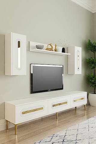 Tvr1804bg - Rany Tvr180 Ünitesi Takım Beyaz-gold 180cm