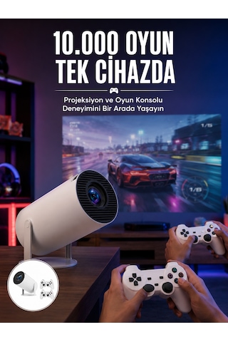 Projeksiyon Cihazı Video Oyun Konsolu 8 Gb Hafıza Lcd Ekran Kumandalı Yeni Nesil - Lisinya