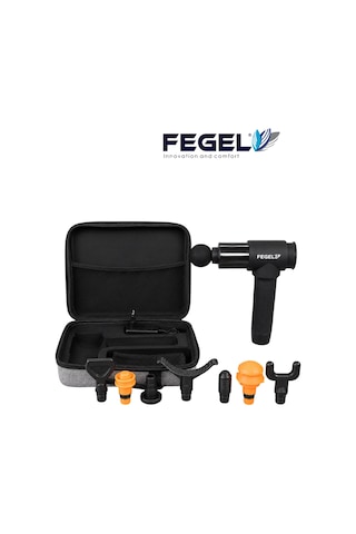 Fegel FG-95 Şarjlı Kablosuz Sessiz Motorlu Çok Başlıklı Profesyonel Masaj Tabancası
