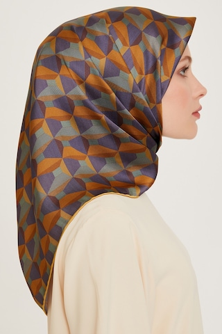 Yeni Sezon - 2024 Sonbahar Kış - Dj Saf İpek Eşarp 9204d01 S Sura - 03693 Hardal