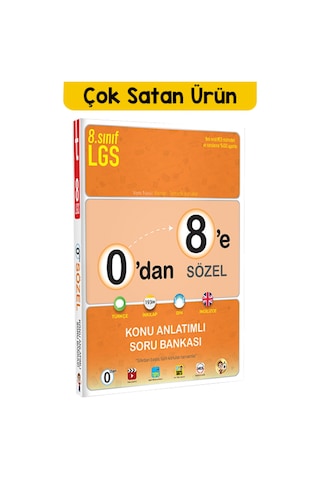 8. Sınıf 0 Dan 8 E Sayısal Sözel Konu Anlatımlı Soru Bankası Seti