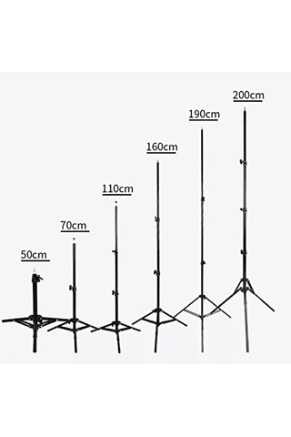 Coverzone Tripod Kamera Işık Ayağı Fotoğraf Makinesi Monopod 50 Cm-200 Cm Açılabilir Katlanabilir Tripod Yayınc Standart