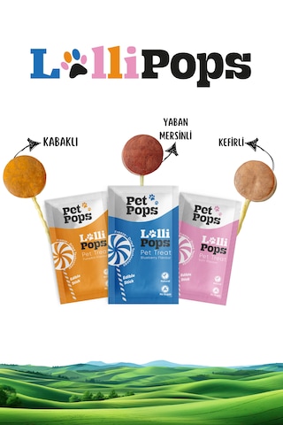 Petpops 3'lü Freeze Dry Lollipops Lezzet Paketi Doğal Ve Ödül