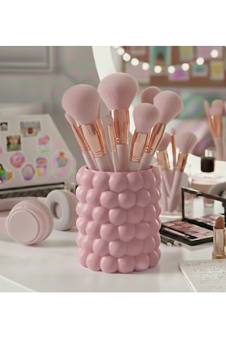 Kafs Store Bubble Kalemlik & Organizer Dekoratif Masa Düzenleyici Pembe