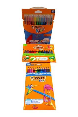 Kırtasiye Ofisi Bic İlkokul 3 Parça Boya Seti