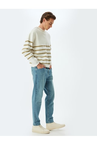 Koton Tapered Fit Jean Pantolon - Joe Jean Açık İndigo 5wam40126ıd Açık İndigo