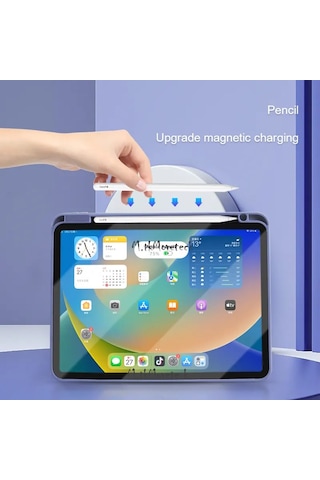 M.Tk Moveteck Samsung Galaxy Tab S9 FE Plus SM-X610 Uyumlu Kalem Bölmeli Yuvalı Kılıf