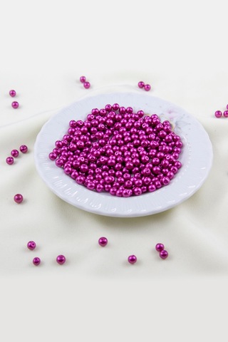 Cam İnci Boncuk 5 Mm Fuşya Aksesuar Takı Malzemesi 25 Gr Diğer