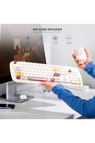 Everest KM-6284 Whisker Kablosuz Q Klavye Mouse Seti