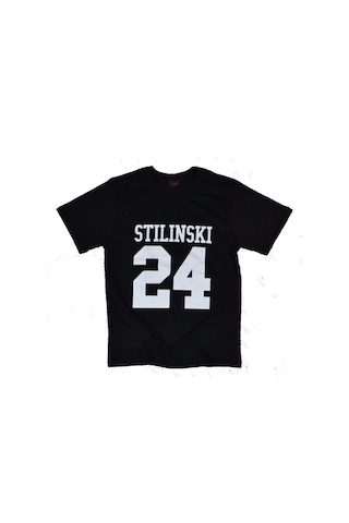 Stoned&Fame Unisex Siyah Teen Wolf - Stilinski 24 Baskılı %100 Pamuk Baskılı T-shirt SIYAH Siyah