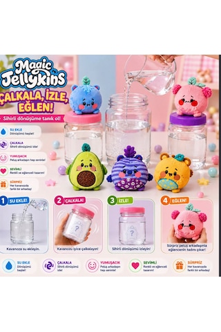 Magic Jellykins Sürpriz Peluş Sihirli Dönüşüm Kavanozu 02 - Çok Renkli