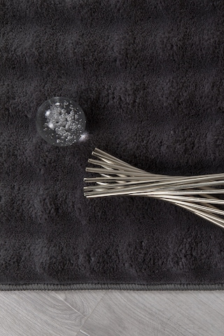 Bubble Oval Yumuşak Peluş Kaymaz Salon Oturma Odası Balkon Halısı Yolluk Antrasit