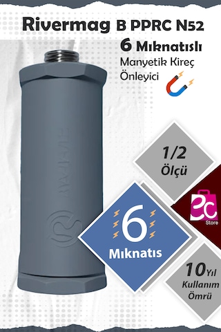 Güçlendirilmiş 6 Mıknatıslı N52 Manyetik Kireç Kırıcı Önleyici 1/2 Beyaz Eşya Banyo Tesisatı