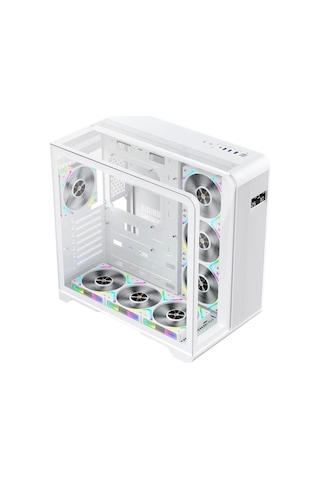 Ontech - 1st Player Rt7 Beyaz Dıgıtal 850w 80+ Gold Full Modüler 4x12cm Argb 3 Taraflı Temperli Cam