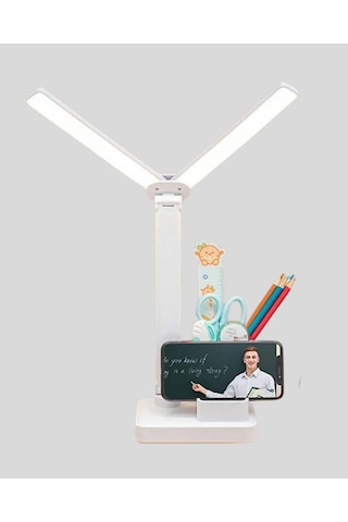 Led Işıklı Masa Lambası - Göz Yormayan, Kısılabilir Ve Esnek Başlıklı Çok Renkli