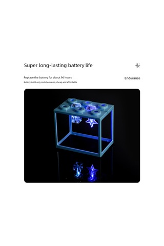 Yifomall Akvaryum Işıklı Dekoratif Aydınlatıcı - Renkli Led Mini Fener, Pil Desteğiyle Hafif Ve Dayanıklı Plastik Yapı Mavi