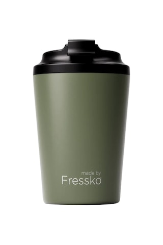 Made By Fressko Camino Yeniden Kullanılabilir Kahve Bardağı, Yalıtımlı Termal Kupa, 340 Ml, Haki