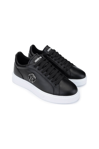 Roberto Cavalli Erkek Hakiki Deri Siyah Sneakers & Spor Ayakkabı 780 25730 Erk Ayk Y25 Nero Siyah