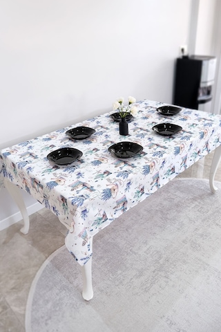 Sufre Sıvı Geçirmez Masa Örtüsü Sofra Bezi Sofra Örtüsü Piknik Örtüsü Lavanta